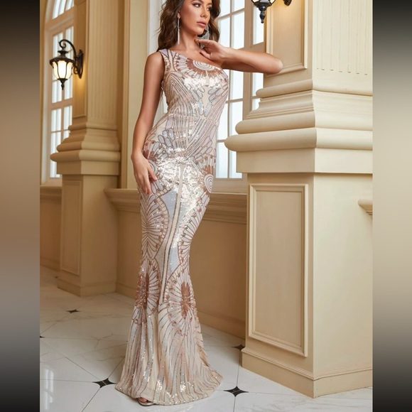 Missord One Shoulder Sequin Formal Dress - Picture 5 of 14